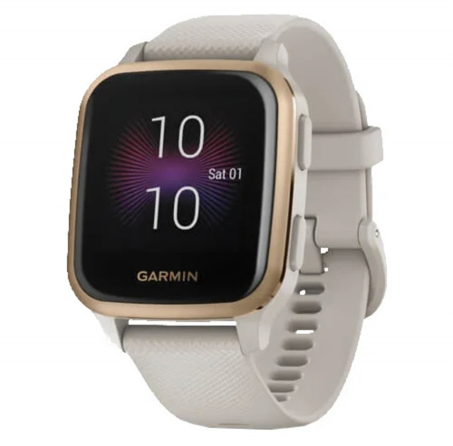 Умные часы Garmin Venu Sq Music Edition NFC, розовое золото/песочный фото 2