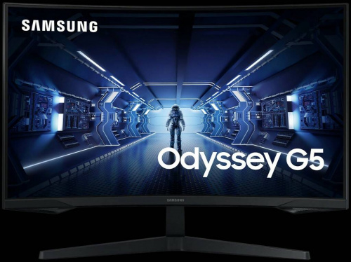 26.9" Монитор Samsung Odyssey G5 C27G55TQW, 2560x1440, 144 Гц, *VA, UK, черный фото 2