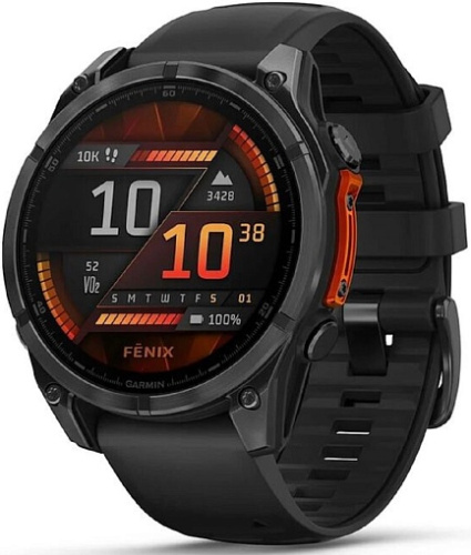 Умные часы Garmin FENIX 8 47mm Amoled Slate Gray with Black Silicone Band (010-02904-09)