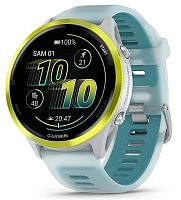 Умные часы Garmin Forerunner 570 47mm Amp Yellow Aluminum with Translucent Whitestone/Turquoise Band (010-02971-01)