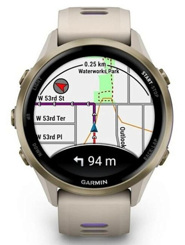 Умные часы Garmin Forerunner 970 Soft Gold Titanium and French Grey/Translucent Indigo (010-02969-12) фото 8