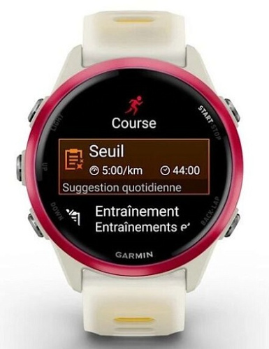 Умные часы Garmin Forerunner 570 42mm Raspberry Aluminum with Translucent Bone/Mango Band (010-02970-02) фото 8