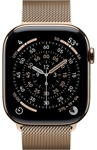 Apple Watch Series 11 46mm GPS + Cellular Titanium Case with Milanese Loop, Gold (MFD74) фото 3