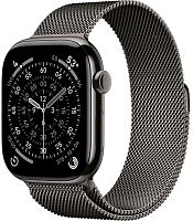 Apple Watch Series 11 46mm GPS + Cellular Titanium Case with Milanese Loop M/L, Slate (MFD44)