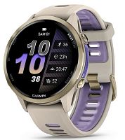Умные часы Garmin Forerunner 970 Soft Gold Titanium and French Grey/Translucent Indigo (010-02969-12)