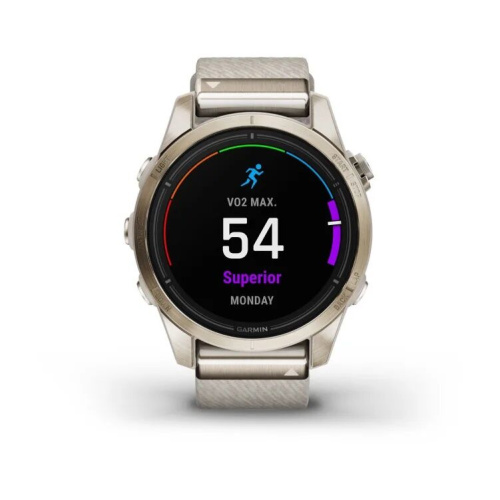 Часы Garmin Epix Pro (Gen 2) – Sapphire 42 Soft Gold Nylon 010-02802-20 фото 3