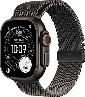 Apple Watch Ultra 3, 49mm Black Titanium Case with Black Titanium Milanese Loop M