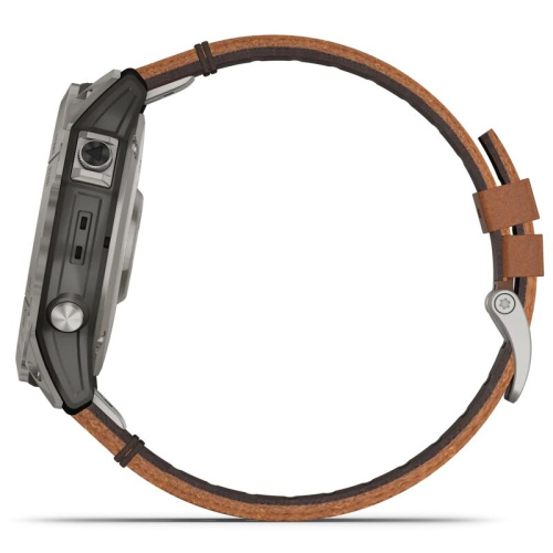Часы Garmin Fenix 7X Sapphire Solar Leather Black Brown 010-02541-19 фото 7