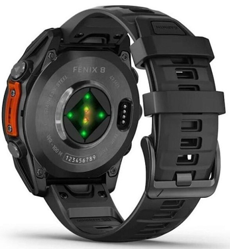 Умные часы Garmin FENIX 8 47mm Amoled Slate Gray with Black Silicone Band (010-02904-09) фото 2