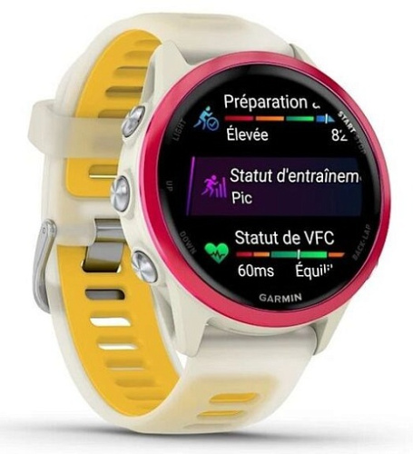 Умные часы Garmin Forerunner 570 42mm Raspberry Aluminum with Translucent Bone/Mango Band (010-02970-02) фото 7