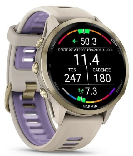 Умные часы Garmin Forerunner 970 Soft Gold Titanium and French Grey/Translucent Indigo (010-02969-12) фото 7