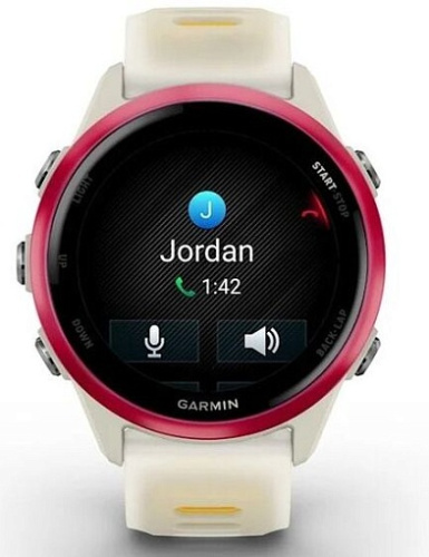 Умные часы Garmin Forerunner 570 42mm Raspberry Aluminum with Translucent Bone/Mango Band (010-02970-02) фото 6