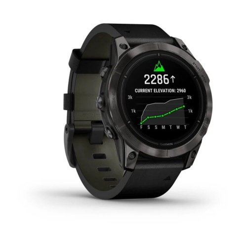 Часы Garmin Epix Pro (Gen 2) – Sapphire 47 Black Leather Band 010-02803-30 фото 3
