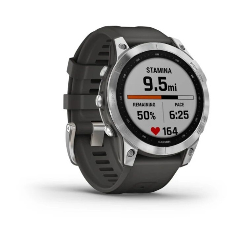 Смарт часы Garmin Fenix 7 Silver with Graphite Band 010-02540-01 фото 4