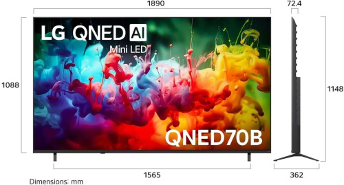 Телевизор LG 85QNED70B6A.ARUG  фото 4