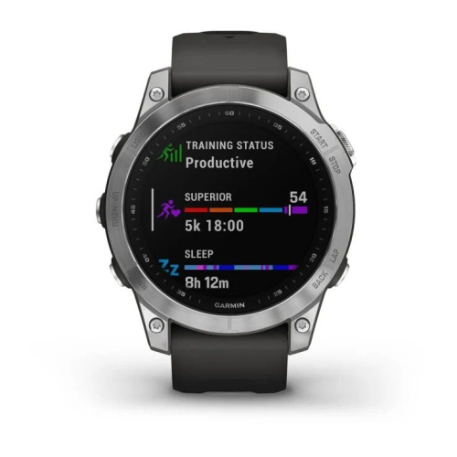 Смарт часы Garmin Fenix 7 Silver with Graphite Band 010-02540-01 фото 3