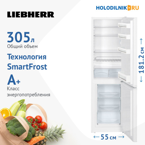 Двухкамерный холодильник Liebherr CUe 3331-26 00 фото 9