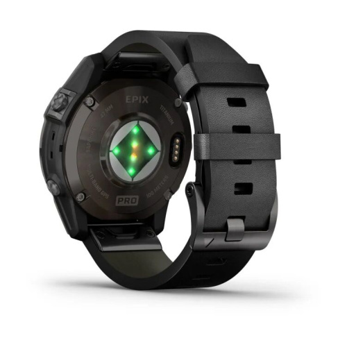 Часы Garmin Epix Pro (Gen 2) – Sapphire 47 Black Leather Band 010-02803-30 фото 6