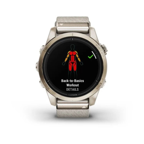 Часы Garmin Epix Pro (Gen 2) – Sapphire 42 Soft Gold Nylon 010-02802-20 фото 6
