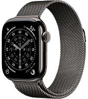 Apple Watch Series 11 42mm GPS + Cellular Titanium Case with Milanese Loop, Slate (MF8U4LW/A)