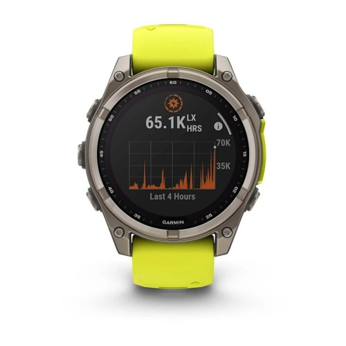  Часы Garmin Fenix 8 47mm Solar Sapphire Titanium Yellow 010-02906-21 фото 3